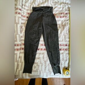 Aerie Offline thicker stretchy joggers heathered black/green -S (long)